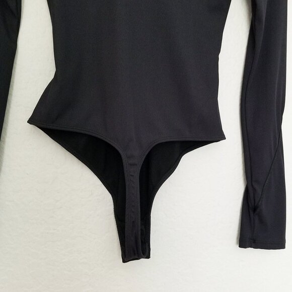 Free People Intimately Victoria Plunge V Neck Bodysuit S Long Sleeves Stretchy - Picture 12 of 15